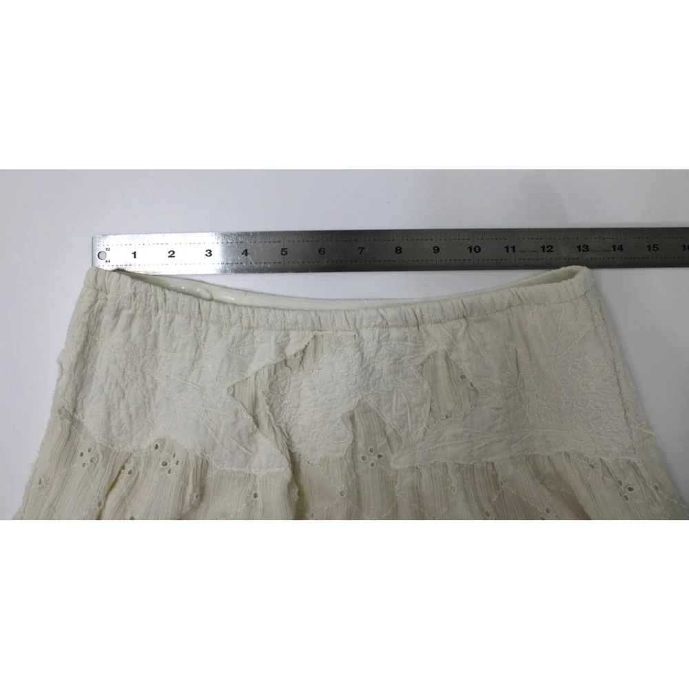 Free People Meant to Be Eyelet Strapless Midi Dress Boho Cottagecore Size S